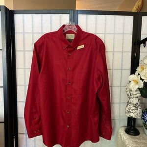 Cabela’s NWT Men L Brick Red Wrinkle-Free Button Shirt